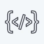 7482202 ikon programmering lamplig for programmering symbol linje stil enkel design redigerbar design mall vektor enkel symbol illustration vector